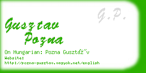 gusztav pozna business card